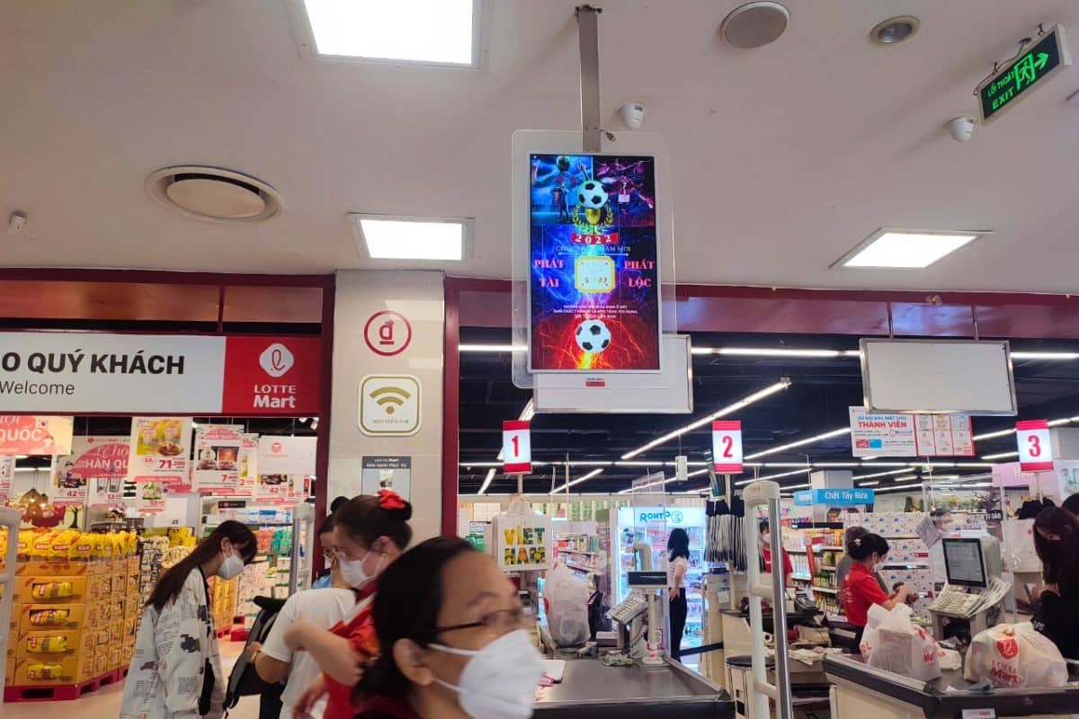 led quảng cáo tại siêu thị